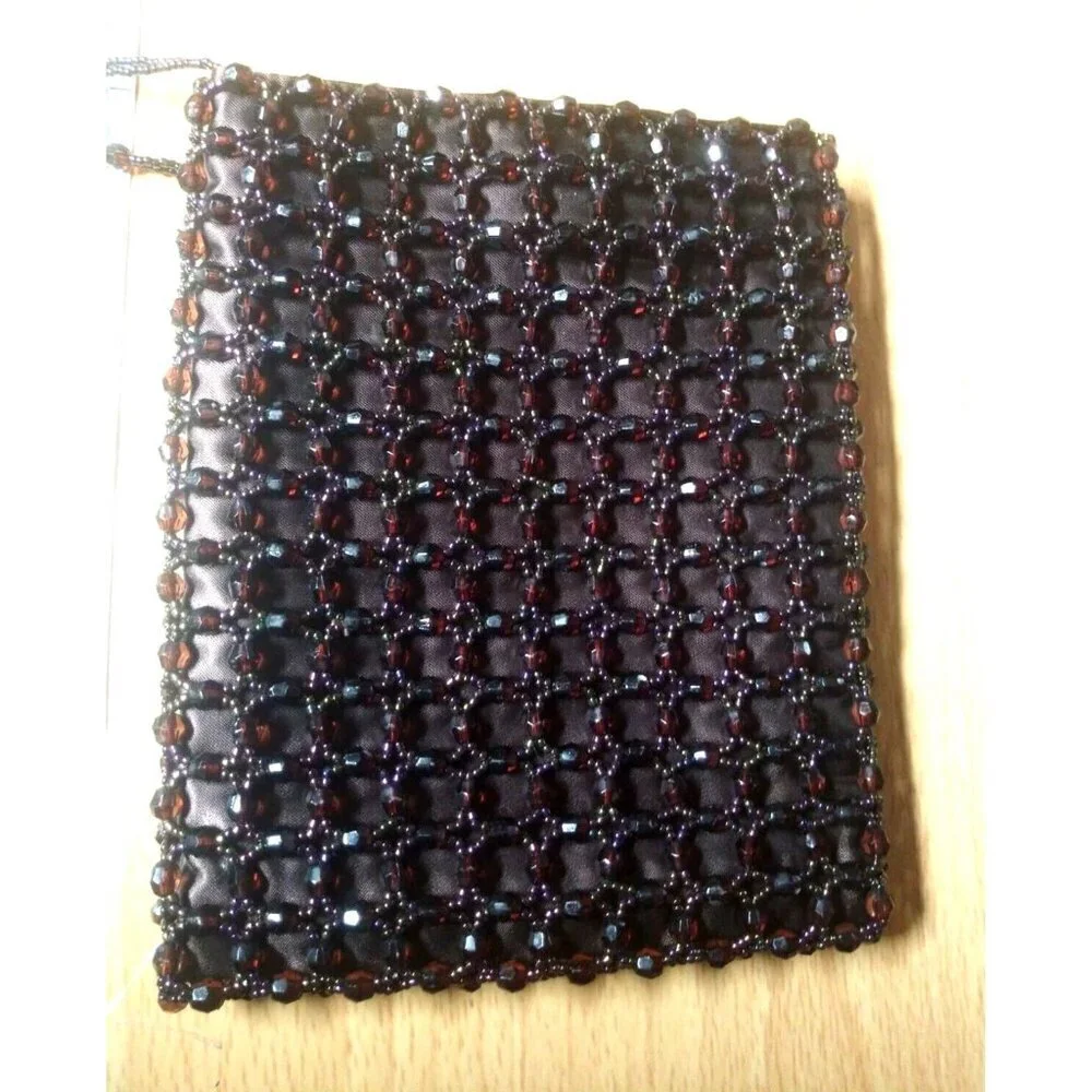 Valerie Stevens Beaded Purse Brown evening bag Crossbody bag Formal prom